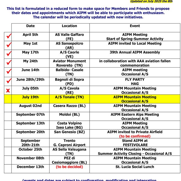 Association Activity Program 2025